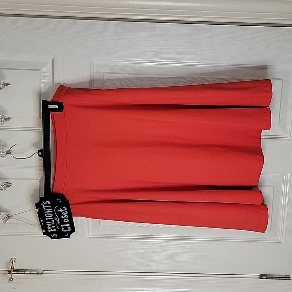 Adrienne Vittadini Skirt XL Coral Pink A-Line